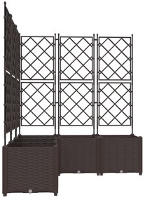 Kert Cserép Rácsos 5 db Barna 120x120x143 cm