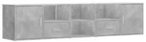 betonszürke szerelt fa sarokszekrény 200 x 40 x 45 cm