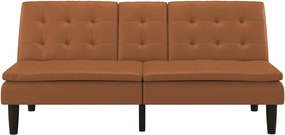 Konyakbarna bőrutánzat kinyitható kanapé 191 cm Maine – Støraa