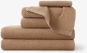 Goldea pamut frotír törölköző / fürdőlepedő micro pure - fahéjszínű 70 x 140 cm