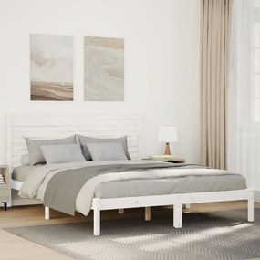 fehér tömör fa extra hosszú ágykeret matrac nélkül 160 x 210 cm