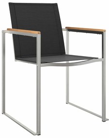 Kültéri étkező szett 3 pcs Barna és fekete Tömör tíkfa