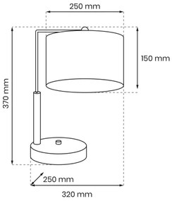 Asztali lámpa ULTIMO 1xE27/60W/230V fekete