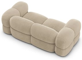 Bézs bársony kanapé 210 cm Loretto – Cosmopolitan Design
