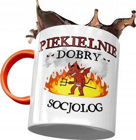 Narancssárga bögre szociológusnak Pokolian jó, fényképes nyomtatással