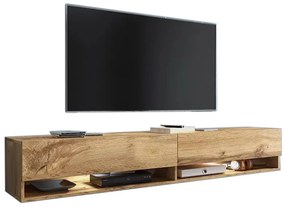 MENDES A 180 TV asztal, 180x30x32, Wotan tölgy, LED nélkül