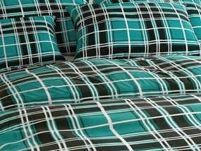 Flanel ágyneműhuzat KOCKA zöld Ágyneműhuzat mérete: 70 x 90 cm | 140 x 200 cm