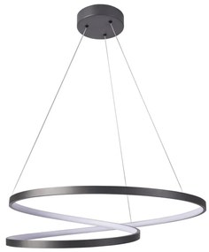 Polux LED Csillár zsinóron ZEFIRA LED/52W/230V 4000K átm. 60 cm antracit 328175