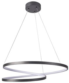 Polux LED Csillár zsinóron ZEFIRA LED/52W/230V 4000K átm. 60 cm antracit SA2180