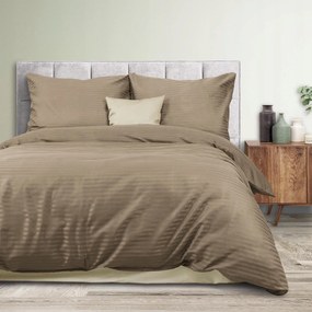 Pamut-szatén ágyneműhuzat Cizgili Light BROWN/160x200 Exclusive