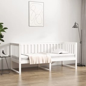 kanapéágy ágy matrac fehér 75x190 cm tömör fa fenyőfa