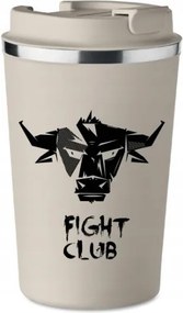 Prémium Termo Bögre bézs ajándék Bull Fight Club Bika Bull Mma KT_339