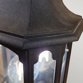 Elstead klasszikus kültéri fali lámpa chapel fekete átlátszó elscp7-black IP44
