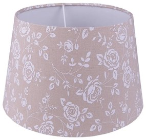Vintage lámpaernyő bézs fehér rózsás 26x16 cm
