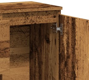 antik fa színű szerelt fa tálalószekrény 102 x 35 x 70 cm