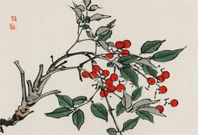 Fotótapéta Flizelina Nappali és Hálószoba Irodába Bogyó ág 152x104 Ragasztó