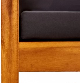 tömör akácfa kerti pad tetőponyvával és lábtartókkal