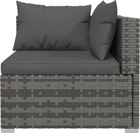 4 részes szürke polyrattan kerti ülőgarnitúra párnákkal
