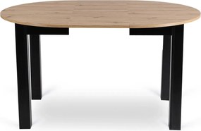 Stół HARRY Rozkładany 102-142 cm Dąb Artisan/Czarny