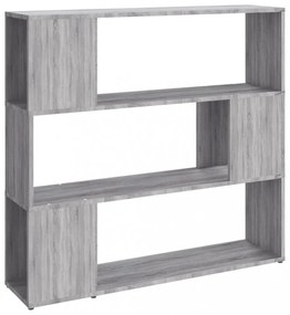 szürke sonoma színű térelválasztó könyvszekrény 100x24x94 cm