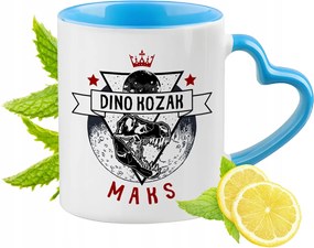 Kék bögre szív alakú füllel Max számára Ideális Ajándék