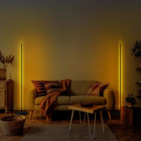 Only 13317 fekete fém LED állólámpa