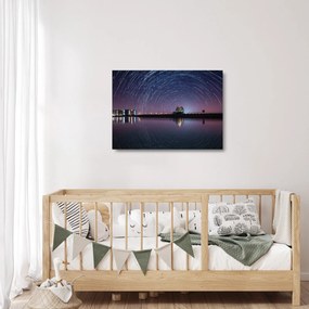 Egy éjszakai égbolt csillagokkal (üvegen) (70x50 cm)