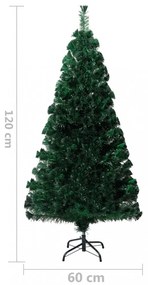 zöld száloptikás műkarácsonyfa állvánnyal 120 cm