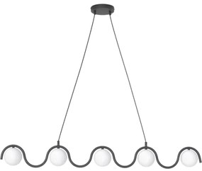 Kábeles csillár SINUS 5xG9/8W/230V fekete