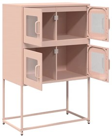 Highboard rózsaszín 68x39x107 cm Acél
