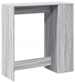 szürke sonoma szerelt fa bárasztal tárolókkal 101x40x103,5 cm