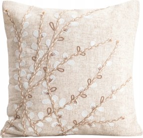 Tara párnahuzat lenvászon hozzáadásával hímzett alappal 45x45cm Homla