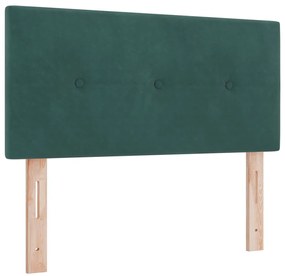 Fejtámla Gombos Díszítésű Sötét Zöld 90 cm Bársony
