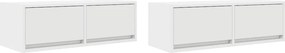 vidaXL 2 db fehér szerelt fa TV-szekrény 80x31x25,5 cm