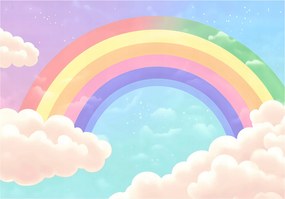 Fotótapéta Gyerekeknek Szivárvány Felhők Gyerekszoba Tapéta Flizelina 150x105