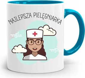 Kék Bögre A Legjobb Ápolónőnek, fényképes nyomattal
