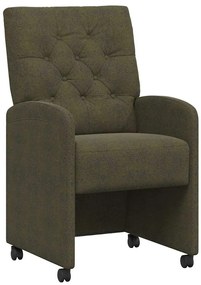 Kerekes Étkező Székek 2 pcs Katonai zöld 58 x 67 x 97 cm