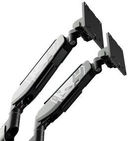 Képernyőállvány két 49 hüvelykes monitorhoz, szürke-fekete RGB X-Arm Dual