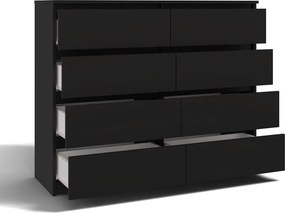 Aldabra M8 140 komód, 138x97x40 cm, fekete