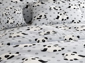 Mikroszálas ágynemű PANDA szürke Ágyneműhuzat mérete: 70 x 90 cm | 140 x 200 cm