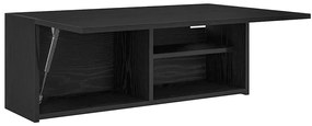 fekete szerelt fa fali fürdőszobaszekrény 80x25x30 cm