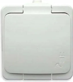 Wtyczk.poj Aljzat 2P+FLIP-FLOP IP44 Fehér