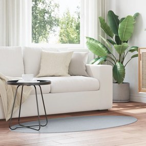 Szőnyegek Szürke Pamut 80 x 150 cm Területszőnyeg Ovális