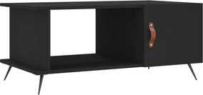 vidaXL fekete szerelt fa dohányzóasztal 90 x 50 x 40 cm