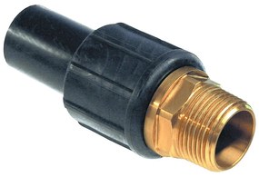 UNIDELTA S5 KPE átmeneti idom, réz menet, PE100, SDR11, 32mmx1”K, elektrofittinghez