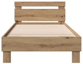 Ágykeret Átlagos Tölgy 90x200 cm, mérnökileg tervezett fából készült.