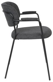 Antracitszürke étkezőszék szett 2 db-os Jolien – White Label