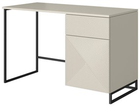 Asha íróasztal, fiókkal - 120 cm - kasmír / fekete keret