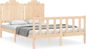 vidaXL tömör fenyőfa ágy matrac nélkül 140 x 190 cm