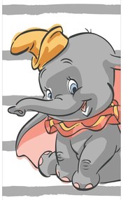 Fehér-szürke pamut gyerek fürdőlepedő 70x140 cm Dumbo "Stripe" – Jerry Fabrics